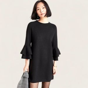Anthropologie Claudette Ruffled Sweater Dress